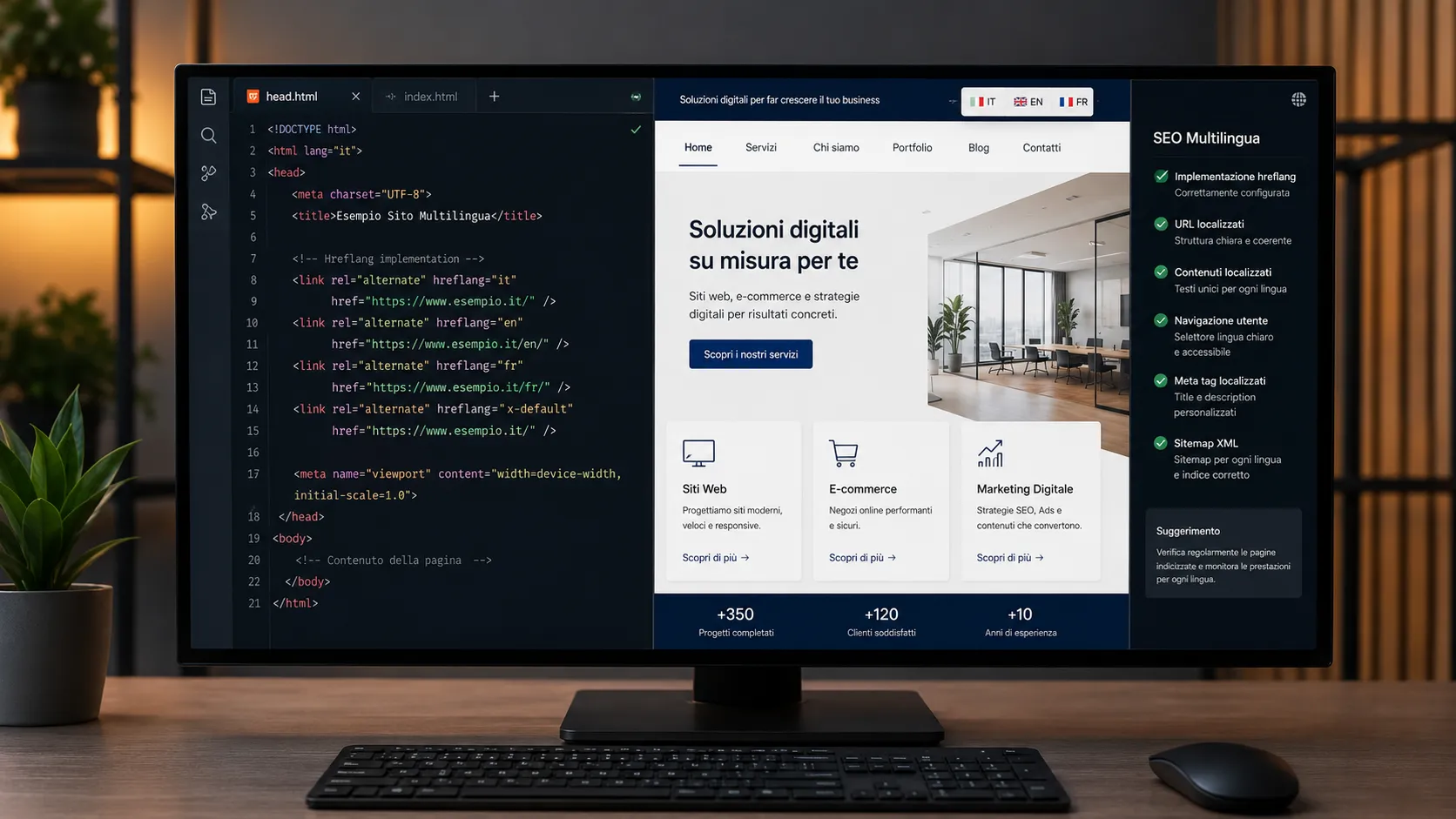 Struttura per organizzare un sito multilingua per utenti e motori di ricerca