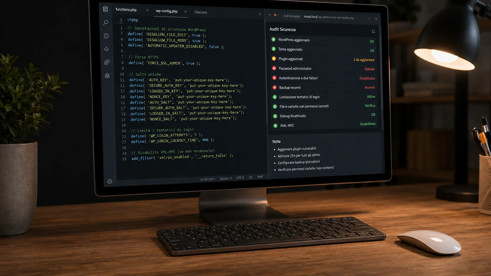 Controllo degli errori di sicurezza WordPress più comuni