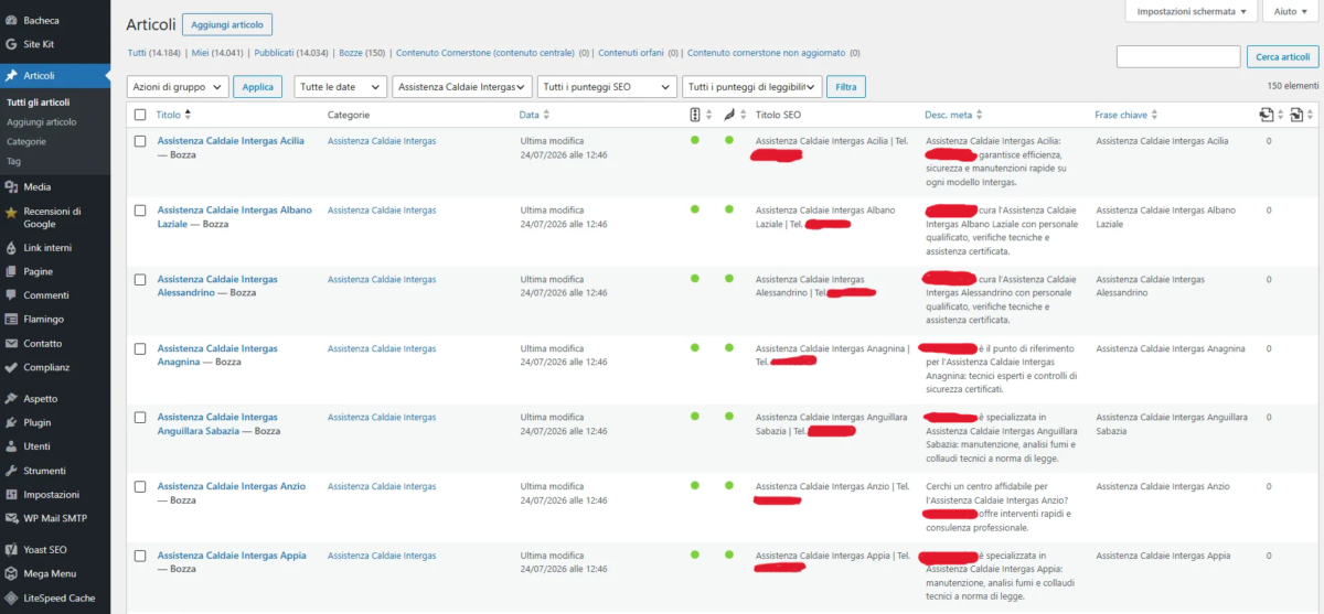Articoli WordPress generati in massa con WP-CLI Generator